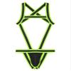 Agoky Mens Jockstrap Athletic Supporter Leotard Jumpsuits Wrestling Singlet with Removable Pouch Green A X-Large view 4