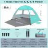 Venustas Beach Tent Sun Shelter for 3/4-5/6-7/8-10 Person, UPF 50+ UV Protection Beach Canopy, Lightweight and Easy Setup Cabana, Portable Beach Shade Tent view 2