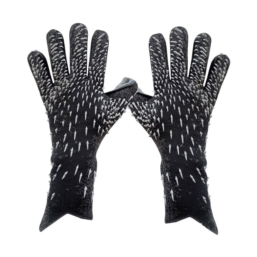 Guaber Soccer Goalkeeper Gloves Goalie Training Gloves Strong Grip Anti-Slip and Breathable for Adults and Children, Black, 6