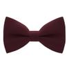 Bow Tie House Men's Classic Pre-Tied Bow Tie Formal Solid Tuxedo (Large, Burgundy) view 1