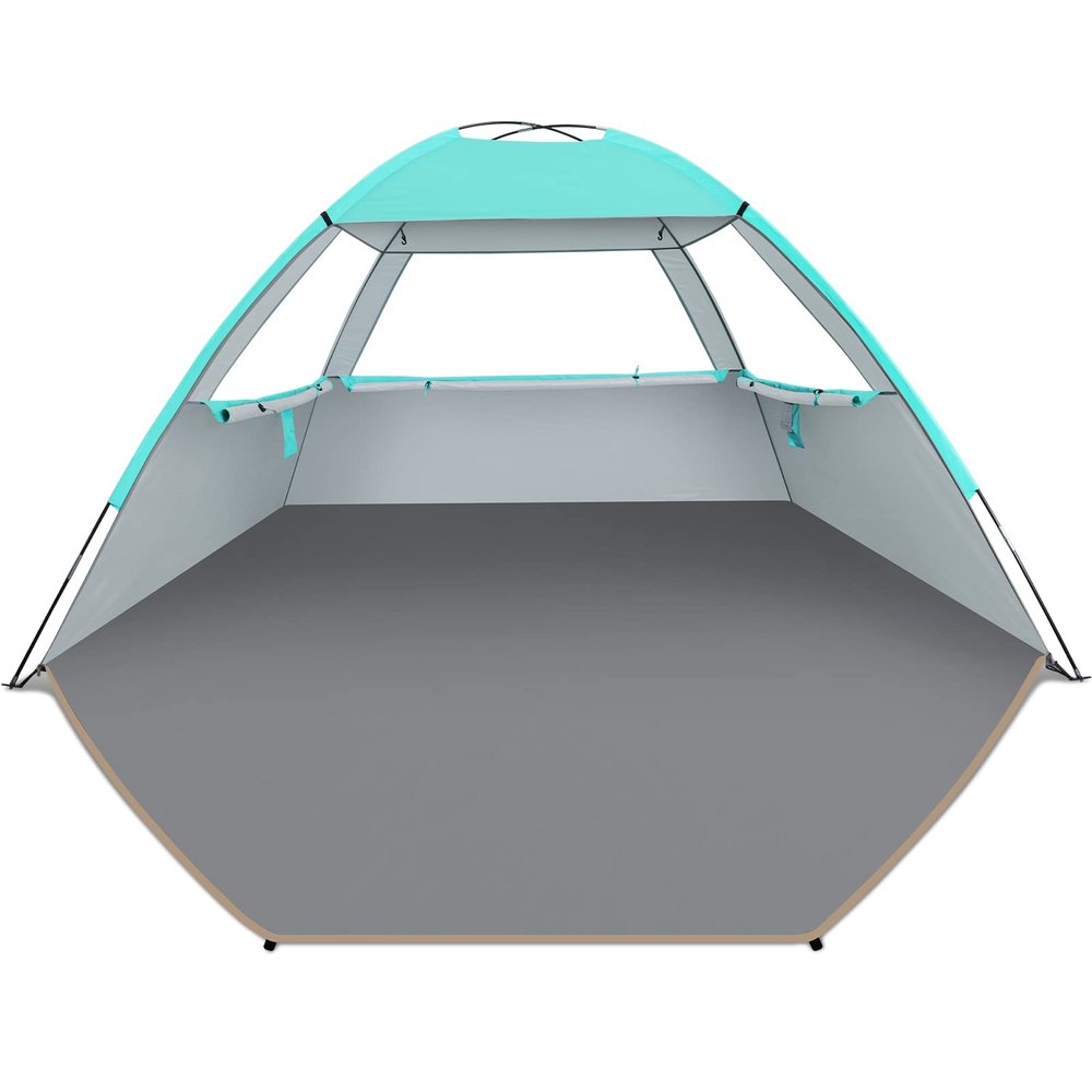 Venustas Beach Tent Sun Shelter for 3/4-5/6-7/8-10 Person, UPF 50+ UV Protection Beach Canopy, Lightweight and Easy Setup Cabana, Portable Beach Shade Tent