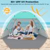 Venustas Beach Tent Sun Shelter for 3/4-5/6-7/8-10 Person, UPF 50+ UV Protection Beach Canopy, Lightweight and Easy Setup Cabana, Portable Beach Shade Tent view 3