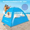 Venustas Beach Tent Sun Shelter for 3/4-5/6-7/8-10 Person, UPF 50+ UV Protection Beach Canopy, Lightweight and Easy Setup Cabana, Portable Beach Shade Tent view 4