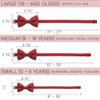 Bow Tie House Boys Classic Pre-Tied Bow Tie Formal Solid Tuxedo (Medium, Red) view 4