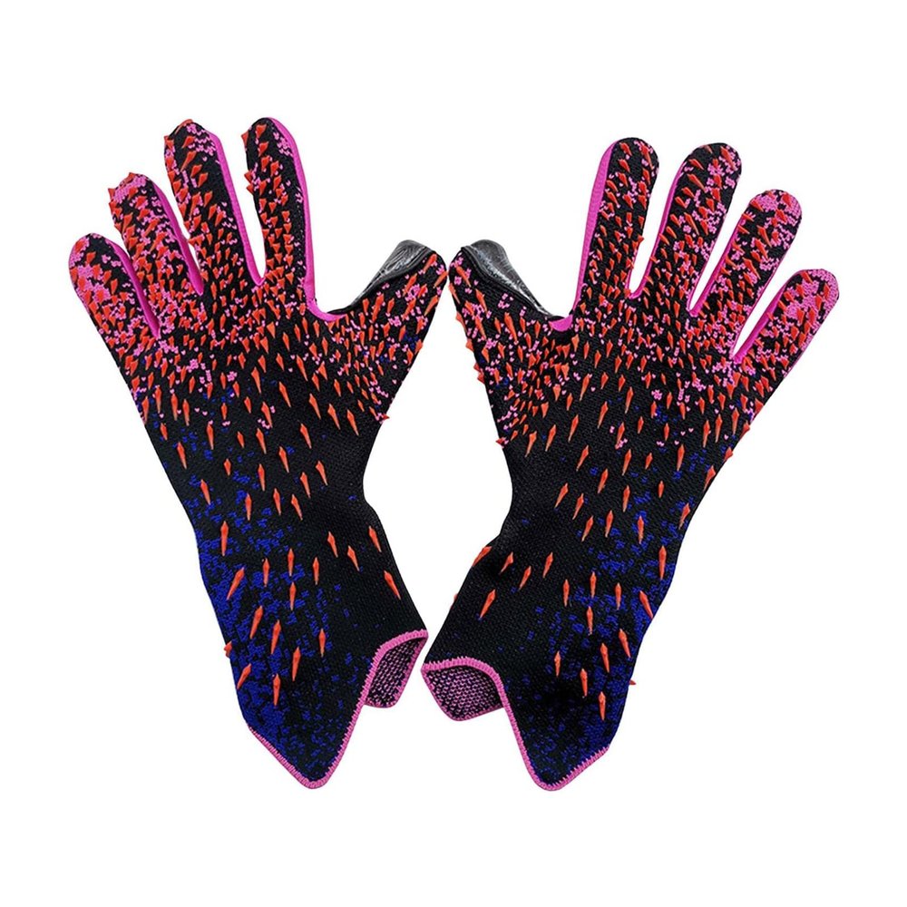 Guaber Soccer Goalkeeper Gloves Goalie Training Gloves Strong Grip Anti-Slip and Breathable for Adults and Children, Red, 9