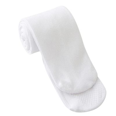 Non Slip Socks Boys Kids Child Knitted Soccer Socks Knee High Tube Socks Toddler Girls Uniforms Socks (White, 0-3 Years)