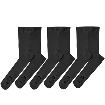 Stelle Girls Women Ballet Dance Convertible Tights Ultra Soft Pro Transition Tights (3Black, 9-14years)