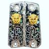 Grips for Colt 1911 Gun Versase Model with .925 Silver Plate, Black Resin and Mother of Pearl Shell Includes Screws view 1