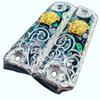 Grips for Colt 1911 Gun Versase Model with .925 Silver Plate, Black Resin and Mother of Pearl Shell Includes Screws view 2