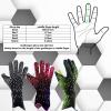 Guaber Soccer Goalkeeper Gloves Goalie Training Gloves Strong Grip Anti-Slip and Breathable for Adults and Children Red 7 view 4