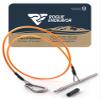 Rogue Endeavor Spearfishing Stringer- Coated Stainless Steel 33" Cable, Heavy Duty 2" Stainless Carabiner, 7.5" Inch Sharpened Rod + Carrying Bag (Orange) view 2