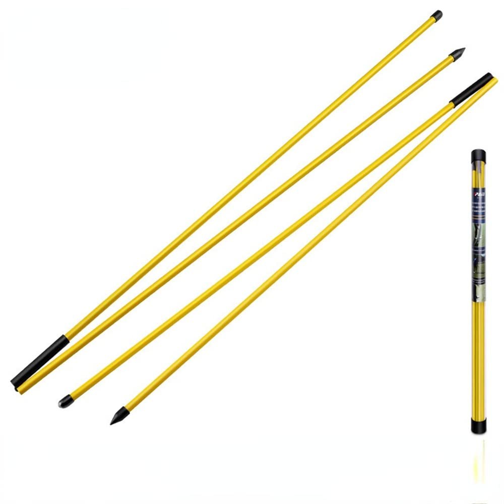 Golf Auxiliary Corrector Trainer Aids Indicator Stick Putter Training Golf Alignment Stick Putting Golf Folding Direction Indicator (Yellow)