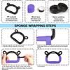 EXQ Home Kids Gymnastic Rings Pull up Rings for Chlidren Exercise,Indoor Gym Ring,Kids Gymnastics Rings with Adjustable Straps,Load Bearing 220lb,Purple Hands Tape (NO Bar) view 4