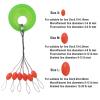 EUPHENG 600Pcs Fishing Rubber Bobber Stops, 6 in 1 Float Sinker Stopper, Bobber Stoppers for Fishing Line Oval Shape Column Shape Size L,M,S Available view 2
