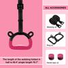 EXQ Home Kids Gymnastic Rings Pull up Rings for Chlidren Exercise,Indoor Gym Ring,Kids Gymnastics Rings with Adjustable Straps,Load Bearing 220lb,Red Hands Tape (NO Bar) view 2