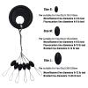 EUPHENG 600Pcs Fishing Rubber Bobber Stops, 6 in 1 Float Sinker Stopper, Bobber Stoppers for Fishing Line Oval Shape Column Shape Size L,M,S Available view 2