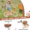 Glerc Little Molly 14 Inch Kids Bike, Retro Cruiser Girls Bike for Children Ages 3-5 Years Old, Kids Bicycle with Wicker Basket & Training Wheels, Peach view 4