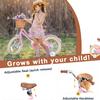 Glerc Little Molly 12 Inch Kids Bike, Retro Cruiser Girls Bicycle for Children Ages 2-4 Years Old, Toddler Bike with Wicker Basket & Training Wheels, Pink view 4