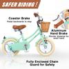 Glerc Little Molly 12 Inch Kids Bike, Retro Cruiser Girls Bicycle for Children Ages 2-4 Years Old, Toddler Bike with Wicker Basket & Training Wheels, Mint Green view 3