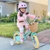 Glerc Little Molly 12 Inch Kids Bike, Retro Cruiser Girls Bicycle for Children Ages 2-4 Years Old, Toddler Bike with Wicker Basket & Training Wheels, Mint Green view 4