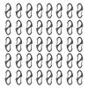 40 Pieces of S Shaped Double Carabiner Keychain  (1.6 Inch) Dual Gate S Binder Carabiner  Ideal for Camping Traveling Fishing (Dark Grey) view 1