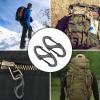 40 Pieces of S Shaped Double Carabiner Keychain  (1.6 Inch) Dual Gate S Binder Carabiner  Ideal for Camping Traveling Fishing (Dark Grey) view 4