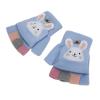 RONGXINUS Kids Winter Warm Glove Boys Girls Knitted Half Finger Mitten Children Cute Rabbit Flip Top Glove Kids Hand Covers Outdoor Thermal Mitten Children Xmas Gifts for 4-12 Years Old view 3