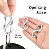 40 Pieces of S Shaped Double Carabiner Keychain  (1.6 Inch) Dual Gate S Binder Carabiner  Ideal for Camping Traveling Fishing (Silver) view 3