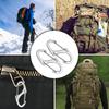 40 Pieces of S Shaped Double Carabiner Keychain  (1.6 Inch) Dual Gate S Binder Carabiner  Ideal for Camping Traveling Fishing (Silver) view 4