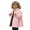 Toddler Girls Long Sleeve Winter Windproof Coat Jacket Kids Warm Fleece Double Breasted Trench (Pink #1, 6-7 Years) view 1