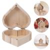 Gadpiparty Wooden Jewelry Box Heart-shaped Wooden Box Crafts for Women Girls Jewelry Makeup Home Decor view 2