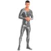 Daenrui Men's One Piece Spandex Long Sleeve Bodysuit Unitard Stretchy Workout Jumpsuit Leotard Costume Dark Grey X-Large view 3