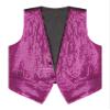iiniim Mens Sequin Vest Shiny Suit Vest Slim Fit V-Neck Party Dress Stylish Tuxedo Waistcoat Sleeveless Jacket Hot Pink X-Large view 3