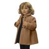 Toddler Girls Long Sleeve Winter Windproof Coat Jacket Kids Warm Fleece Double Breasted Trench (Coffee #1, 4-5 Years) view 1