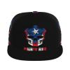 King Skull Puerto Rico Flag Flat Bill Brim Baseball Cap Cool Hip Hop Trucker Hat Men Women Adjustable Baseball Caps view 2