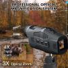 EastVita Monocular Night Vision Goggles, 1080 Photo & Video Portable Night Vision, 5X Digital Zoom Travel Infrared Monoculars for Day & Night Hunting Camping Travel view 2