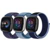 Bcuckood Nylon Loop Compatible with Fitbit Sense 2/Sense/ Versa 4/ Versa 3 Bands, Women Men Soft Nylon Adjustable Breathable Strap Solo Loop Replacement Wristband view 1