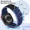 Bcuckood Nylon Loop Compatible with Fitbit Sense 2/Sense/ Versa 4/ Versa 3 Bands, Women Men Soft Nylon Adjustable Breathable Strap Solo Loop Replacement Wristband view 4