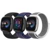 Bcuckood Nylon Loop Compatible with Fitbit Sense 2/Fitbit Sense/Fitbit Versa 4/Fitbit Versa 3 Bands, Women Men Soft Nylon Adjustable Breathable Strap Solo Loop Replacement Wristband view 1