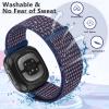 Bcuckood Nylon Loop Compatible with Fitbit Sense 2/Fitbit Sense/Fitbit Versa 4/Fitbit Versa 3 Bands, Women Men Soft Nylon Adjustable Breathable Strap Solo Loop Replacement Wristband view 4