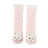 3D Baby Winter Fluffy Fuzzy Slipper Socks,toddlers indoor Long Socks Cute Cartoon Animal Slipper Socks Warm Socks,Winter Warm Indoor Socks for Boys & Girls (Pink Rabbit) view 1