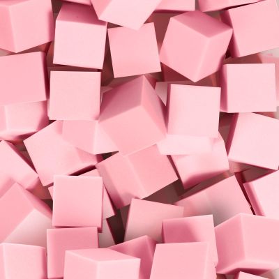 TAYUQEE Foam Pit Cubes, 24 PCS 5 Inches Gymnastics Foam Blocks Trampoline Blocks, Multi-Sport Protective Padding for Freerunning, Trampoline, Parkour, Skate Parks & BMX - Pink