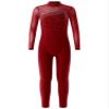 winying Kids Girls Mesh Splice Long Sleeve One Piece Gymnastics Leotard Rhinestones Hollow Back Full Length Unitard Burgundy 12 Years view 1