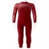 winying Kids Girls Mesh Splice Long Sleeve One Piece Gymnastics Leotard Rhinestones Hollow Back Full Length Unitard Burgundy 12 Years view 3