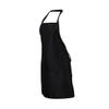 Housoutil 2 Pockets Bib Apron Waterproof Pure Neck Strap Kitchen Restaurant Chef Smock view 1