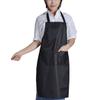 Housoutil 2 Pockets Bib Apron Waterproof Pure Neck Strap Kitchen Restaurant Chef Smock view 3