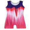 EQSJIU Gymnastics Leotards with Shorts for Girls Unicorn Rainbow Balloon Flower Sparkly Gradient Colors Biketard, 4-5T, Gradient Red view 2