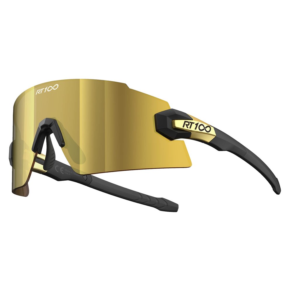 RT100 Frameless wrap around Cycling Kato Sunglasses for Men, Cylindrical Lens Flexible Road bike riding sunglasses Lightweight