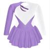 JanJean Kids Girls Long Sleeve Shiny Figure Ice Skating Dress Ballet Dance Gymnastics Leotard Dress Lavender B 6 Years view 2