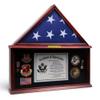 DECOMIL - Large Military Shadow Box Frame Memorial Burial Funeral Flag Display Case for 5x9 Flag, Solid Wood with Customize Name Plate (Army) (Plain) view 1